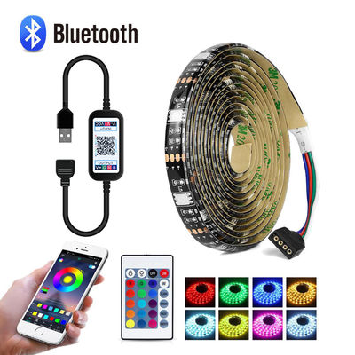 ТВ освещает цвет контржурным светом USB света прокладки 5V СИД RGB изменяя с регулятором Bluetooth