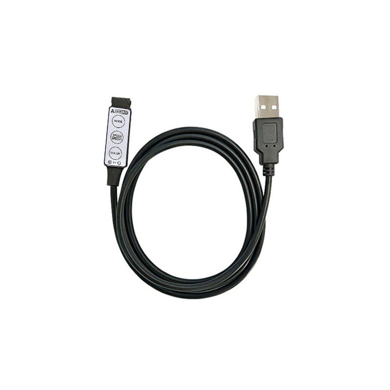USB 5V привел ключ в действие регулятора 3 СИД мини для света прокладки цвета СИД RGB